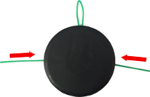 Shows how to remove the trimmer line from the head.